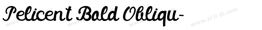 Pelicent Bold Obliqu字体转换